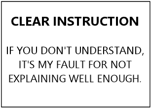 Box showing clear instruction goal